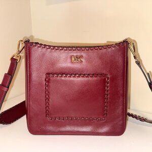 Michael Kors Burgundy Leather Crossbody Bag